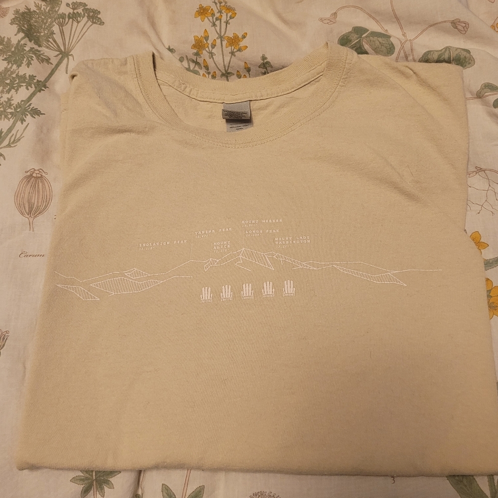 Acreage By Stem Ciders Lafayette CO Long Sleeve T-shirt Light Tan Unisex XL